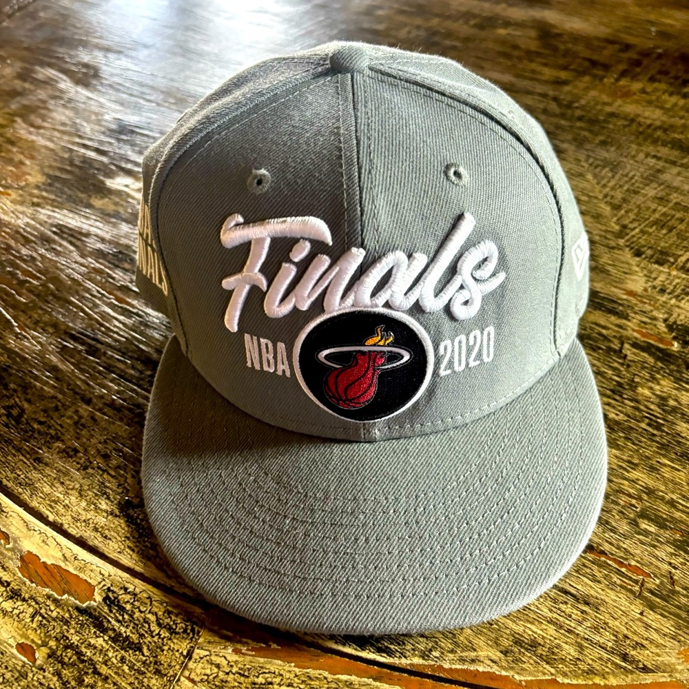 Miami Heat Hat New Era One Size Cap 9fifty Gray 2020 NBA Finals NWOT